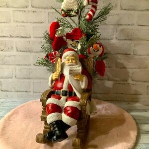 PEPPERMINT SQUARE 9.5in Santa Rocking Chair